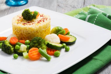 Sebzeli risotto bölümünü.