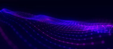 Ağ bağlantısı yapısı. Büyük veri dijital arkaplanı. Birbirine bağlı noktalar ve çizgilerle bilim geçmişi. 3d oluşturma.