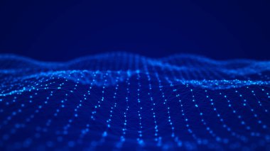 Soyut teknoloji geçmişi. Ağ bağlantısı yapısı. Büyük veri dijital mavi arka plan. 3d oluşturma.