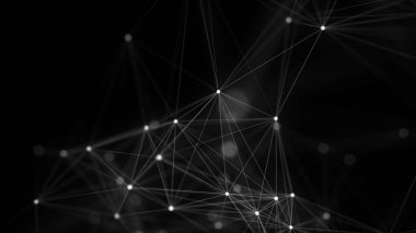 Soyut dijital arkaplan. Büyük veri görselleştirmesi. Ağ bağlantısı yapısı. Bilim geçmişi. 3d oluşturma.