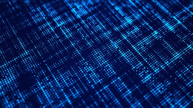 Soyut dijital arkaplan. Büyük veri görselleştirmesi. Ağ bağlantısı yapısı. Bilim geçmişi. 3d oluşturma.