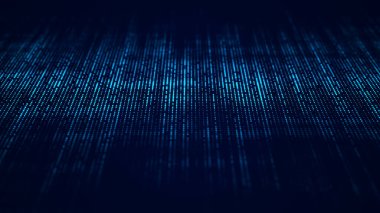 Büyük veri görselleştirme 3D. Teknoloji dalgası dijital arka planı. Analitik temsil.