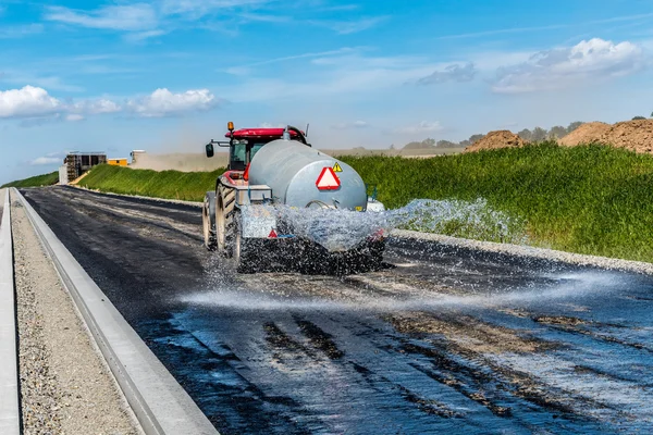 Nya vägen byggarbetsplats — Stockfoto