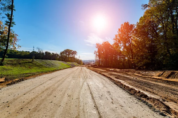 Sandy road under construction — Stock Photo, Image