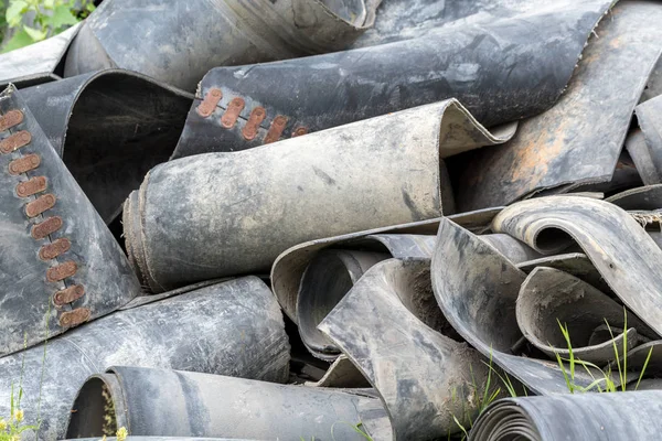 Stack of dirty old rubbers — Stock Photo, Image