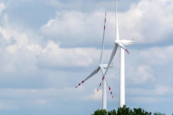 Windmills on the field — Stock Photo, Image