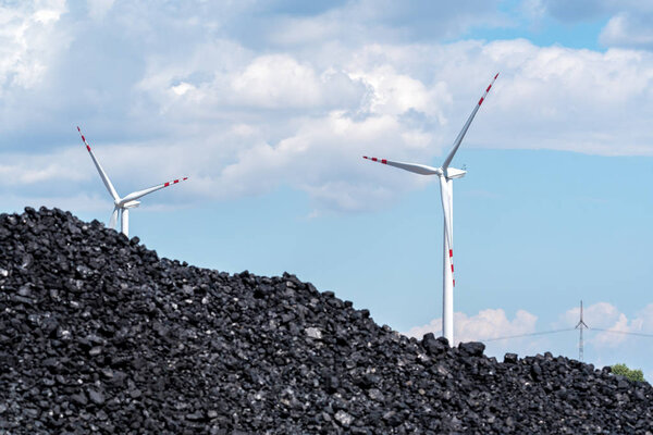 Pile of carbon and the windmill