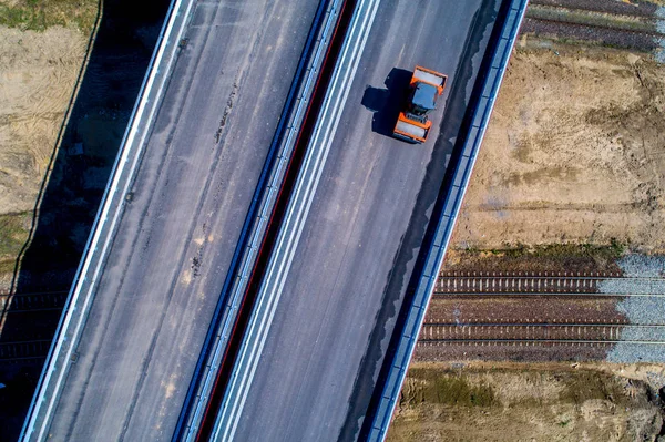 Yeni yol yapımı Stok Resim