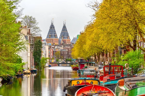 Μεγάλη Προβολή Για Παλιό Ιστορικό Άμστερνταμ — Φωτογραφία Αρχείου