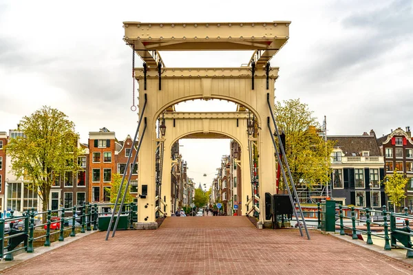 Grande Vista Sobre Antiga Amsterdam Histórica — Fotografia de Stock