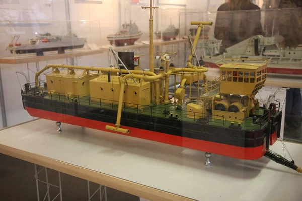 Models of ship at Belgrade Boat Show, hunting and fishing — Stock Photo, Image