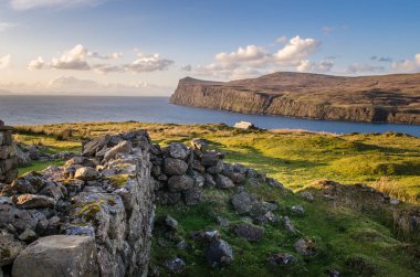 Uçurumlar, Isle of skye, İskoçya manzara. Büyük Britanya