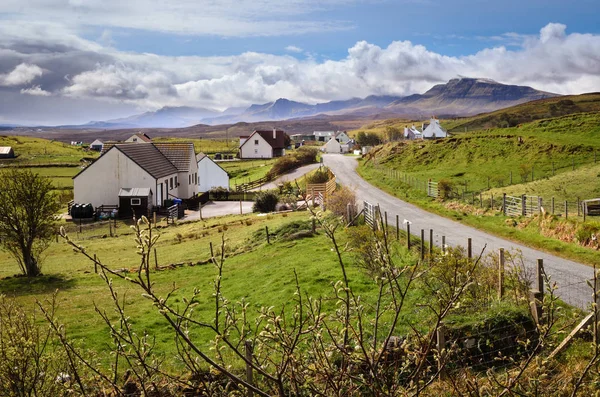 Schottisches Dorf, Schottland, Insel des Skye Quietschens. Großbritannien — Stockfoto