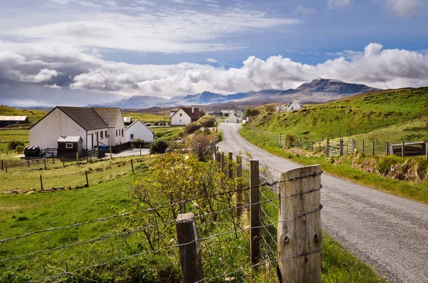 Schottisches Dorf, Schottland, Insel des Skye Quietschens. Großbritannien — Stockfoto