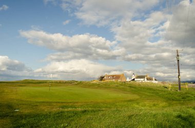 Golf alanları. İskoç manzara. Scotland, Büyük Britanya