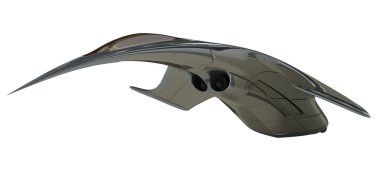 Fütüristik jet uçağı 3d illüstrasyon 