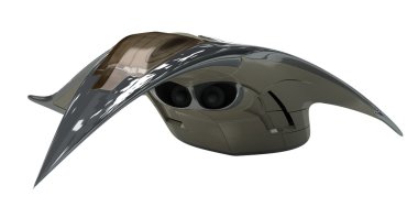Fütüristik jet uçağı 3d illüstrasyon 