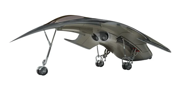 未来喷气式飞机的3D插图 — 图库照片