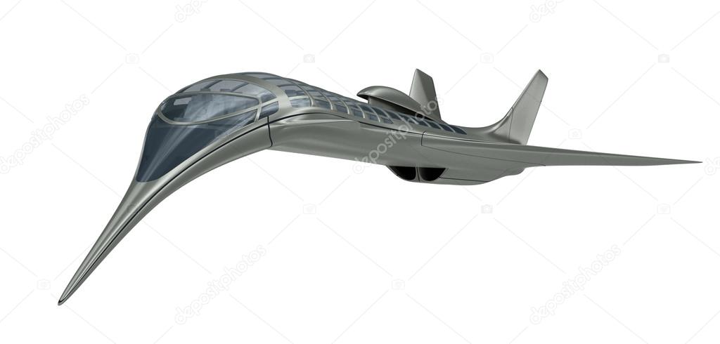 3D futuristic aircraft 
