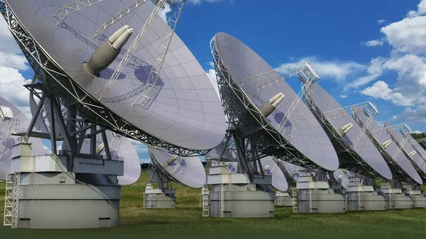 Satellite dish array — Stock Photo, Image