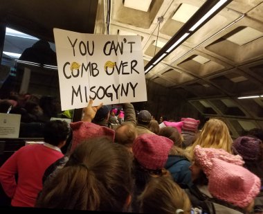 Washington Dc Washington Mart'ta kadınların 21 Ocak 2017