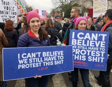 Washington Dc Washington Mart'ta kadınların 21 Ocak 2017