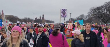 Washington Dc Washington Mart'ta kadınların 21 Ocak 2017