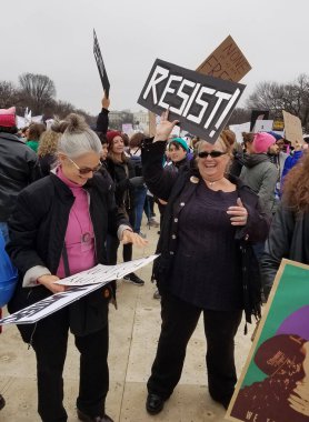 Washington Dc Washington Mart'ta kadınların 21 Ocak 2017
