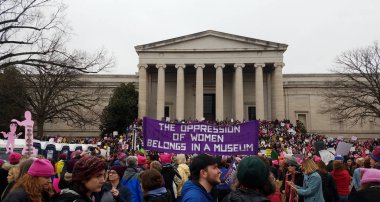 Washington Dc Washington Mart'ta kadınların 21 Ocak 2017