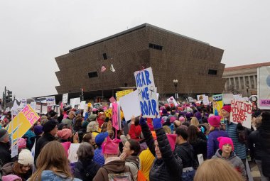 Washington Dc Washington Mart'ta kadınların 21 Ocak 2017