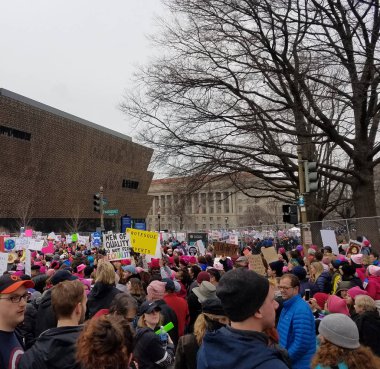 Washington Dc Washington Mart'ta kadınların 21 Ocak 2017