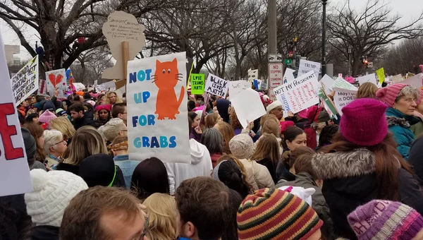 Washington DC 21 de enero de 2017, Marcha de las Mujeres en Washington —  Fotos de Stock