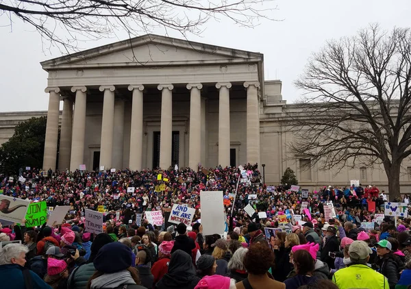 Washington Dc 21 sty 2017, kobiet marsz na Waszyngton — Zdjęcie stockowe