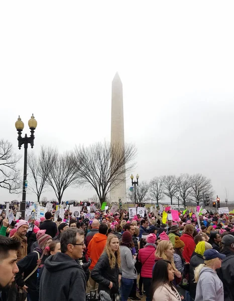 Washington Dc Jan 21, 2017, žen pochodu do Washingtonu — Stock fotografie