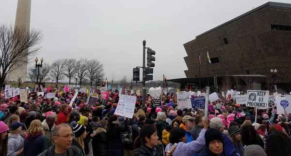 Washington Dc 21 sty 2017, kobiet marsz na Waszyngton — Zdjęcie stockowe