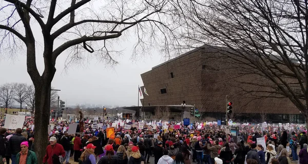 Washington Dc Jan 21, 2017, žen pochodu do Washingtonu — Stock fotografie