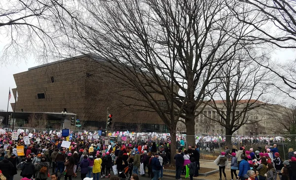 Washington Dc Jan 21, 2017, žen pochodu do Washingtonu — Stock fotografie