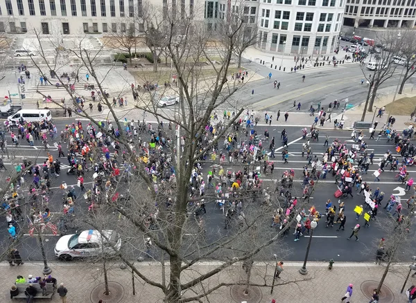 Washington DC Jan 21, 2017, Women's March on Washington — Stock Photo, Image