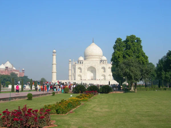 Mausoléu Taj Mahal em Agra, Índia — Fotografia de Stock