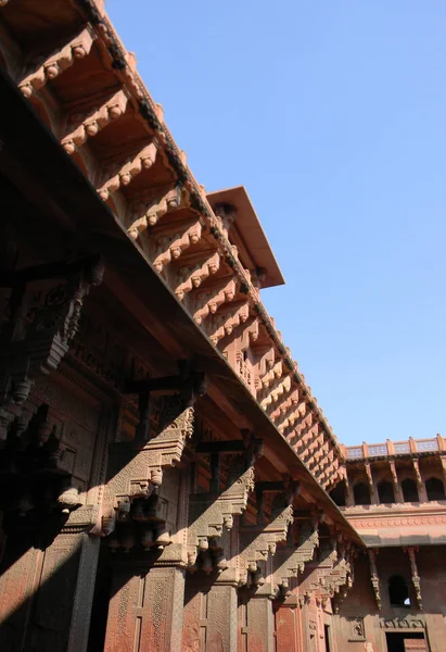 Detalhes de Fort Agra, norte da Índia — Fotografia de Stock