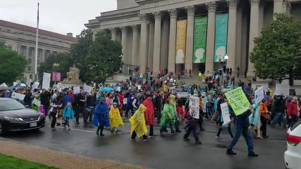 WASHINGTON DC - 22 DE ABRIL DE 2017 Marcha por la Ciencia — Vídeo de stock