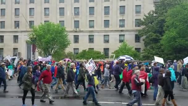 Washington dc - 22. April 2017 Marsch für die Wissenschaft — Stockvideo