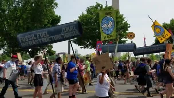 WASHINGTON DC - 29 de abril de 2017 Movimiento Climático de los Pueblos — Vídeos de Stock