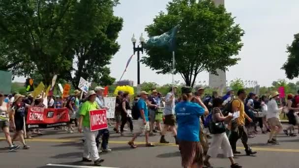 WASHINGTON DC - 29 de abril de 2017 Movimento Climático dos Povos — Vídeo de Stock