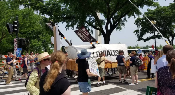 WASHINGTON DC - 29 de abril de 2017 Movimiento Climático de los Pueblos — Foto de Stock