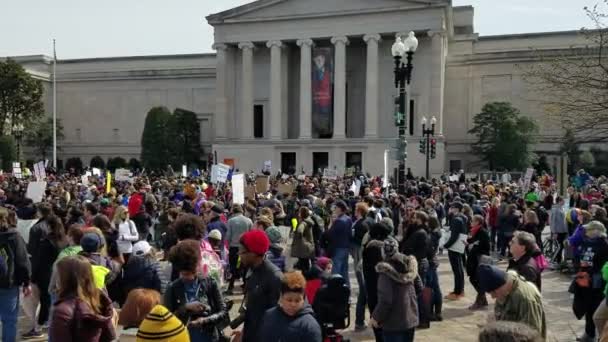Вашингтон Округ Колумбия Марта 2018 Года Люди Участвующие Марше Нашу — стоковое видео