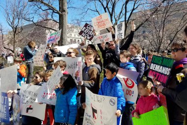Washington, Dc, Amerika Birleşik Devletleri - 24 Mart 2018: Mart için hayatımızın protes