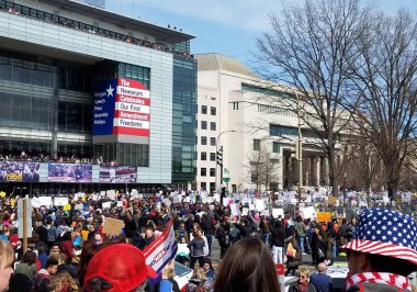 Washington, Dc, Amerika Birleşik Devletleri - 24 Mart 2018: Mart için hayatımızın protes