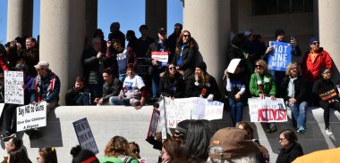 Washington, Dc, Amerika Birleşik Devletleri - 24 Mart 2018: Mart için hayatımızın protes