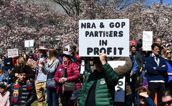 WASHINGTON, DC, USA - MARCH 24, 2018: March For Our Lives protes